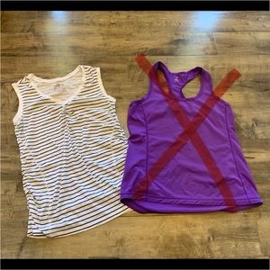 Zella striped tank size medium